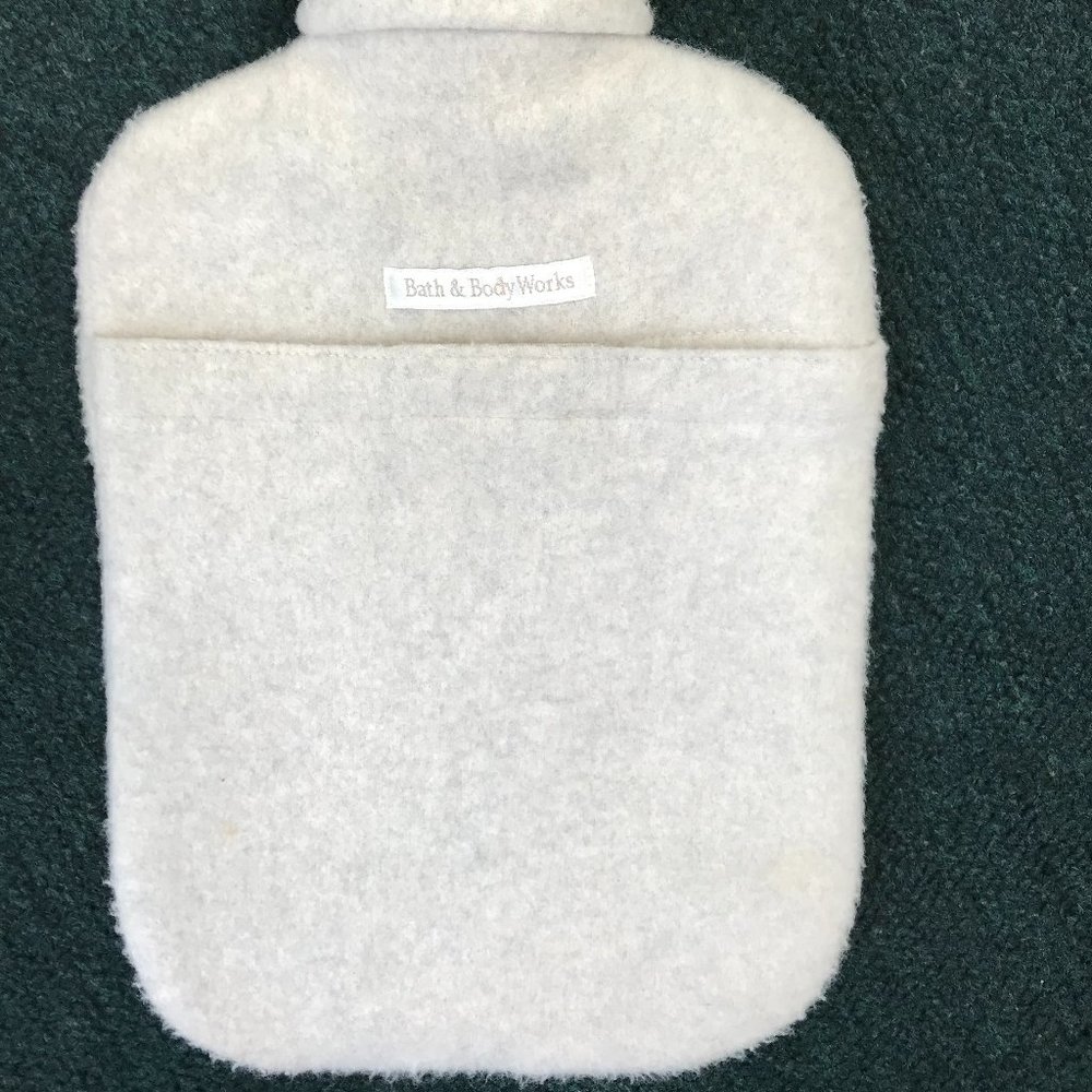 Rubber Hot Water Bottle with Removable Soft Fleece Cover - NWOT - Picture 5 of 6